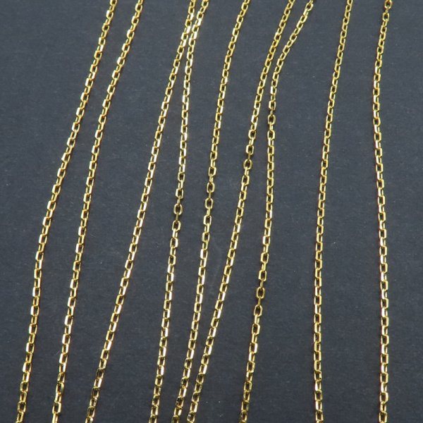 Srebro Ag Złocone - Łańcuch 1x07mm (1metr)