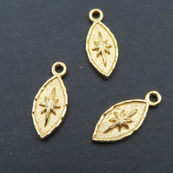 Srebro Ag Złocone - zawieszka ozdobna 7,4x18 mm