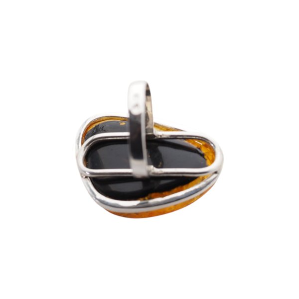 Pierścionek - Bursztyn złoto-miodowy i srebro 925 (rozmiar 17)