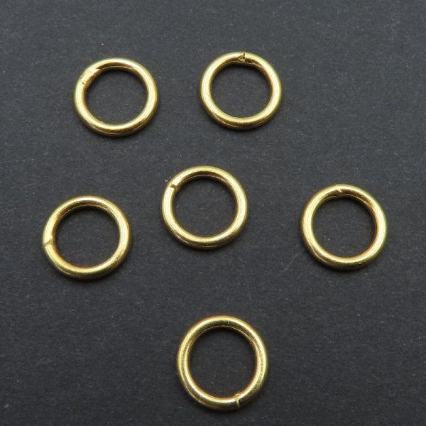 Ag Złocone - kółko lutowane 8mm (drut 1,2mm) 