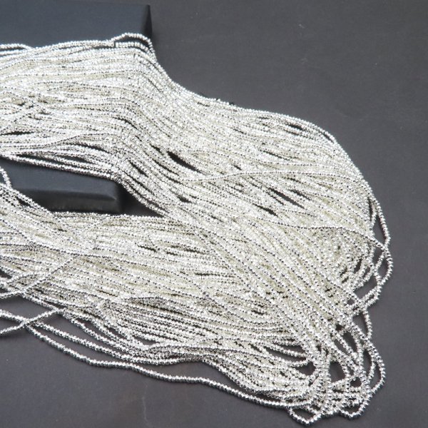 Hematyt srebrny oponka 2x1 mm szlif diamentowy (sznur)