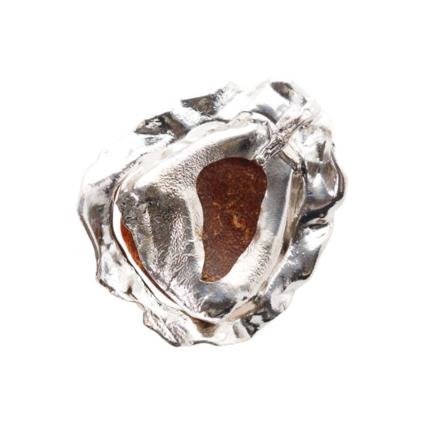 Mleczny Bursztyn i srebro - zawieszka