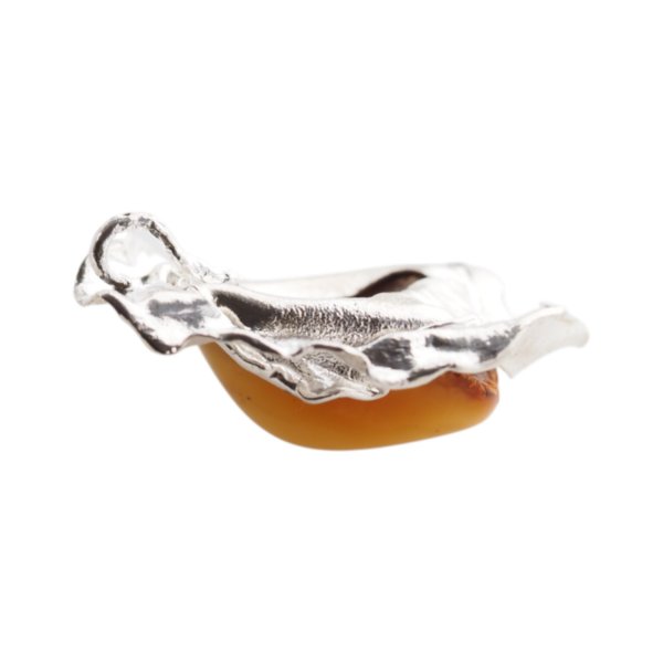 Mleczny Bursztyn i srebro - zawieszka