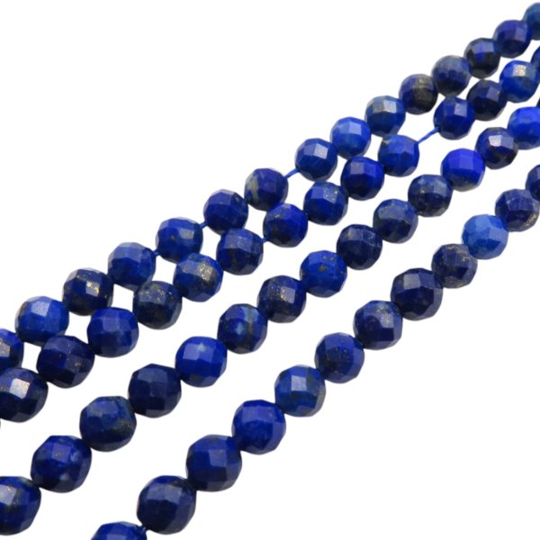 Lapis Lazuli kulka fasetowana 4,5 mm (sznur 38 cm) wysoka jakość