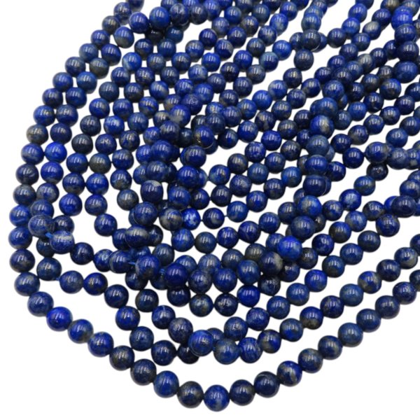Lapis Lazuli kulka polerowana 6,5 mm (sznur 37,5 cm)