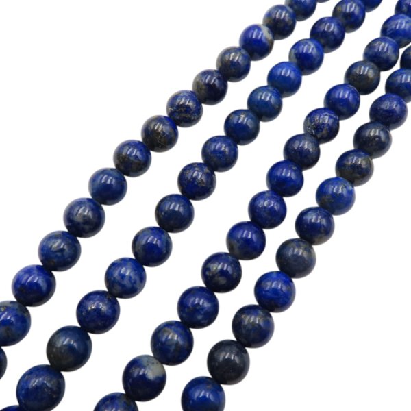 Lapis Lazuli kulka polerowana 6,5 mm (sznur 37,5 cm)