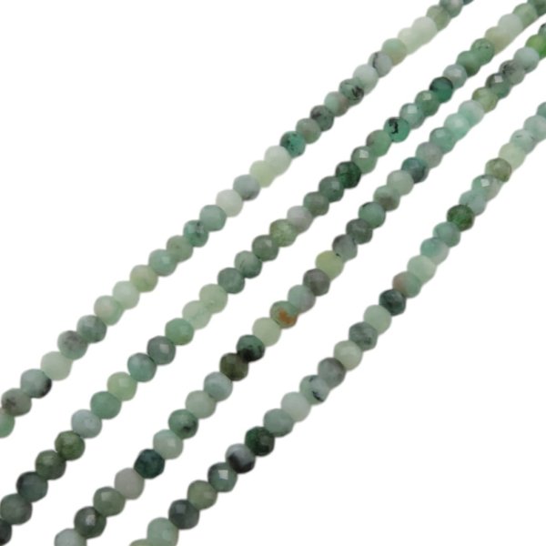 Szmaragd - fasetowane oponki 3x2 mm (sznur 39 cm)