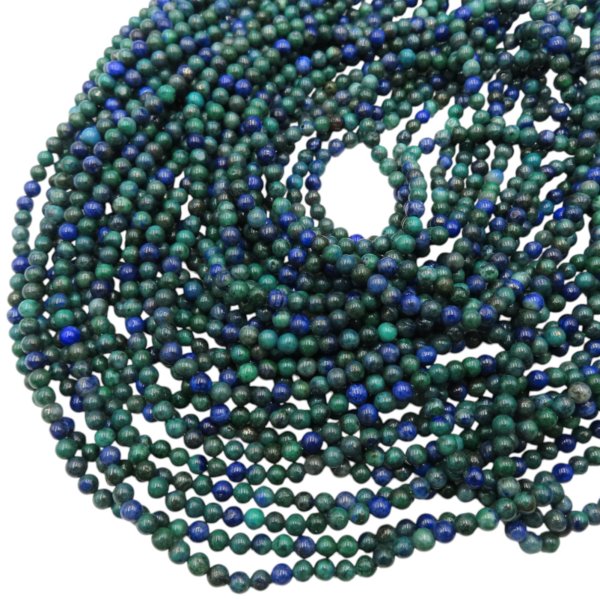 Azuryt polerowany - kulki 4 mm (sznur 38 cm)