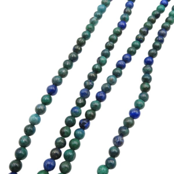 Azuryt polerowany - kulki 4 mm (sznur 38 cm)