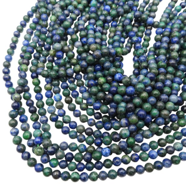 Azuryt polerowany - kulki 6,5 mm (sznur 38 cm)