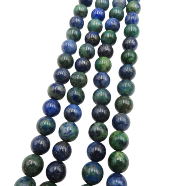Azuryt polerowany - kulki 6,5 mm (sznur 38 cm)