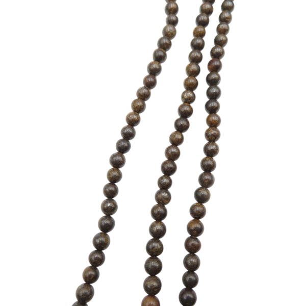 Bronzyt polerowany kulka 4,5 mm (sznur 38 cm)