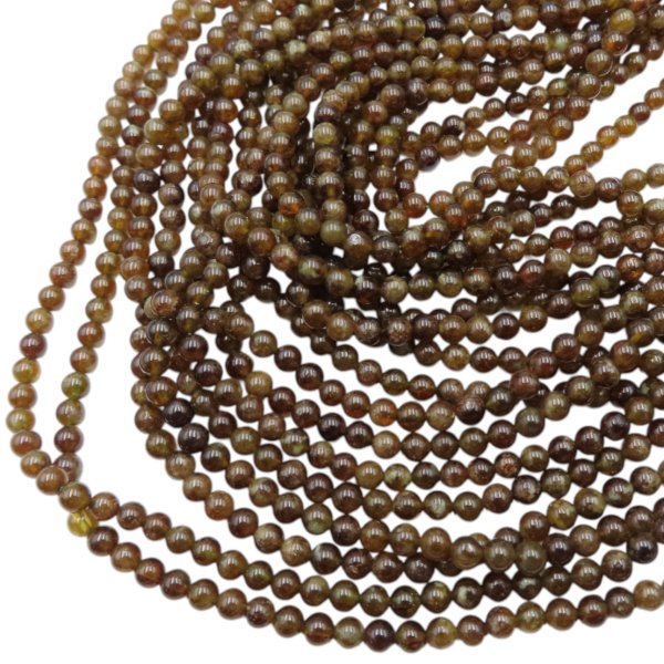 Granat Zielony polerowany kulka 4,5 mm (sznur 40 cm)