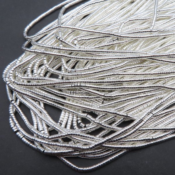 Hematyt walce 2x1 mm srebrny (sznur 40 cm)