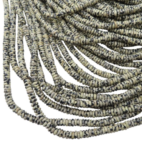 Jaspis dalmatyński oponki 6x2 mm (sznur 38 cm)