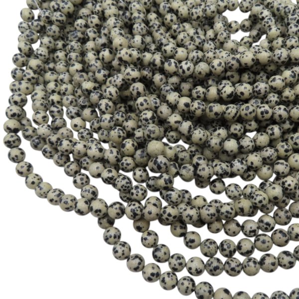 Jaspis dalmatyński polerowane kulki 6,5 mm (sznur 37,5 cm)
