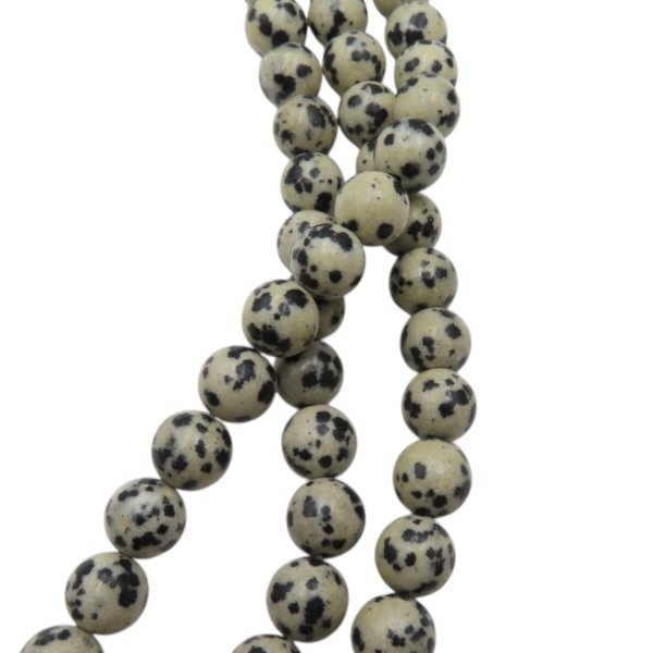 Jaspis dalmatyński polerowane kulki 6,5 mm (sznur 37,5 cm)