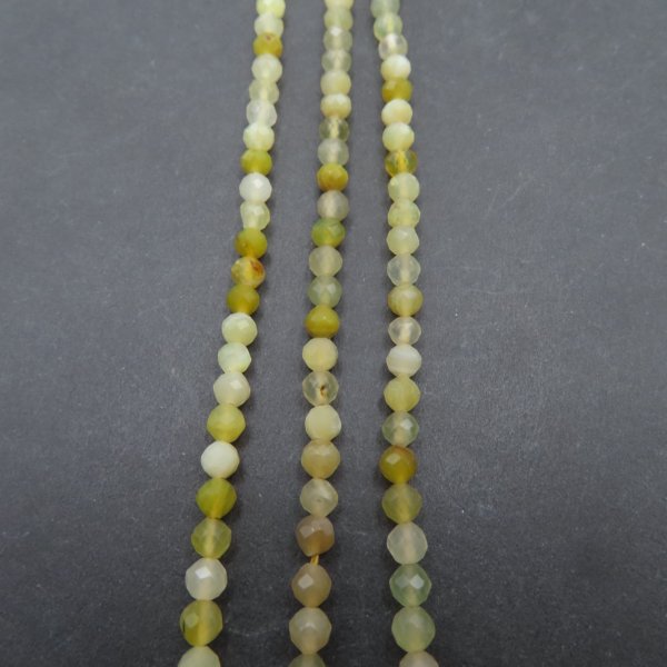 Opal Żółty fasetowany kulki 3,5mm (sznur 39cm)