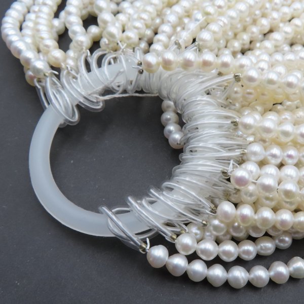 Perły Naturalne Hodowane białe 5-6 nr 390 mm (sznur 39 cm)