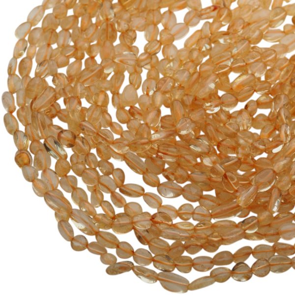 Cytryn (Lemon) polerowane pastylki 6x8 mm (sznur 39,5 cm)