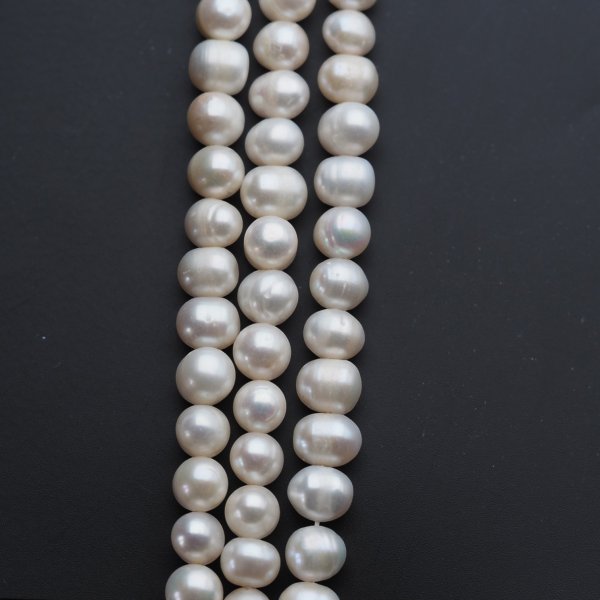 Perły Naturalne Hodowane białe 7 mm nr 395 (sznur)