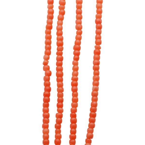 Koral różowy walec 2,5x2 mm (sznur 40 cm)