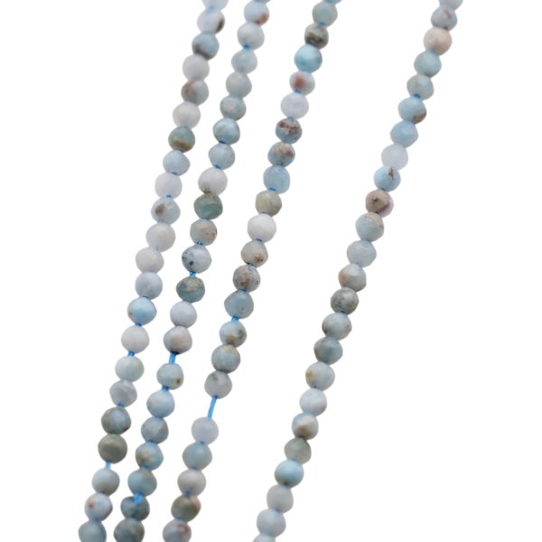 Larimar - fasetowane kulki 3 mm (sznur 39 cm)