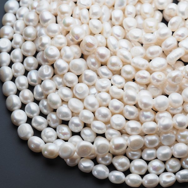 Perły Naturalne Hodowane białe 11-12 nr 399 mm (sznur)