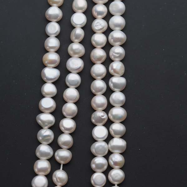 Perły Naturalne Hodowane białe 6-7 nr 398 mm (sznur)