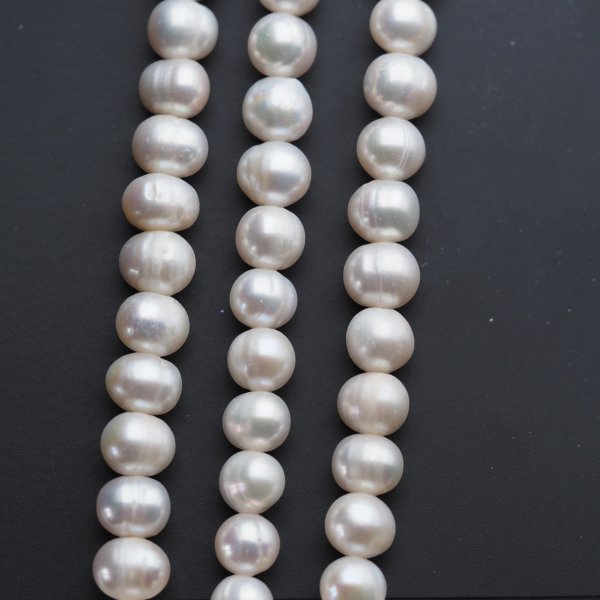 Perły Naturalne Hodowane białe 7-8 mm nr 396 (sznur)