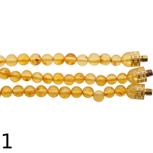 Bursztyn cytrynowy kulki polerowane 4-9 mm - naszyjnik 52 cm