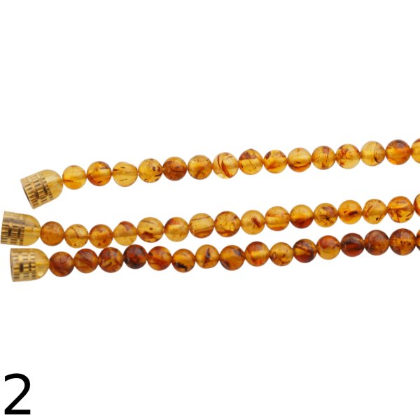 Bursztyn cytrynowy kulki polerowane 4-9 mm - naszyjnik 52 cm