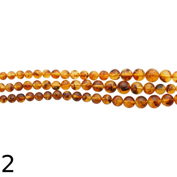 Bursztyn cytrynowy kulki polerowane 4-9 mm - naszyjnik 52 cm