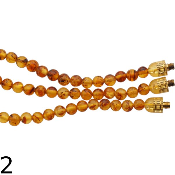 Bursztyn cytrynowy kulki polerowane 4-9 mm - naszyjnik 52 cm