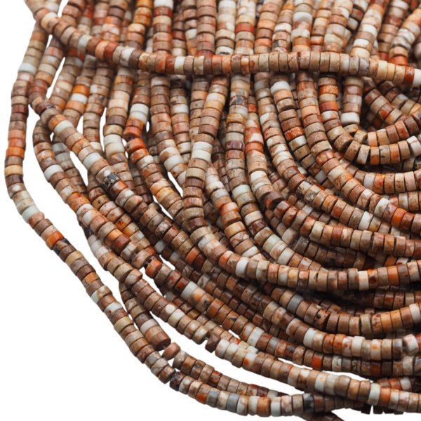 Jaspis cesarski brązowy walce 4x2 mm (sznur)