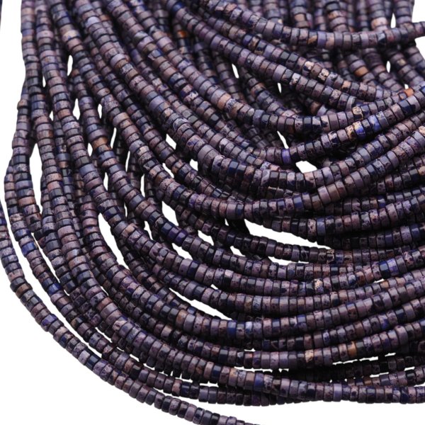 Jaspis cesarski fioletowy walce 4x2 mm (sznur)