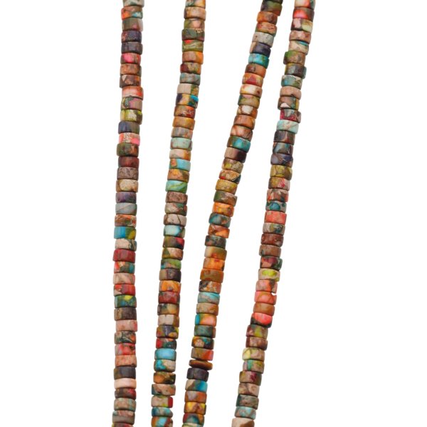 Jaspis cesarski kolorowy walce 4x2 mm (sznur)