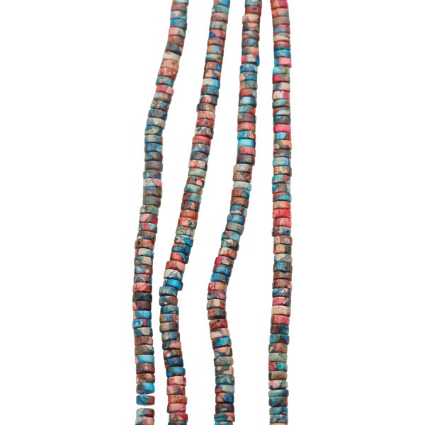 Jaspis cesarski kolorowy walce 4x2 mm (sznur)