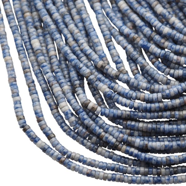 Jaspis cesarski niebieski walce 4x2 mm (sznur)