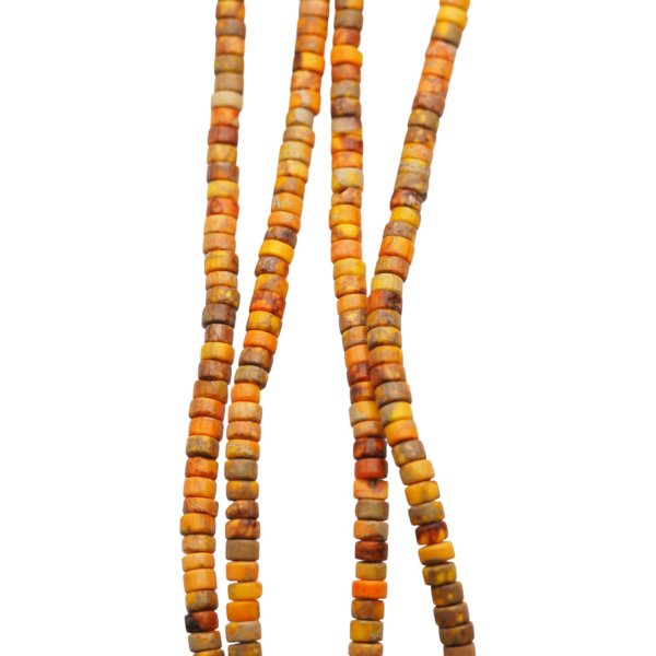 Jaspis cesarski pomarańczowy walce 4x2 mm (sznur)
