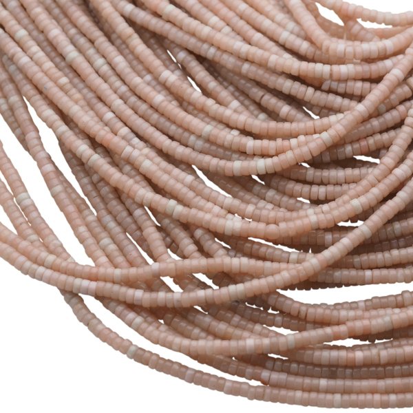 Jaspis cesarski różowy walce 4x2 mm (sznur)