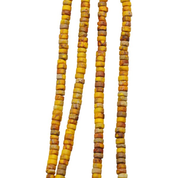 Jaspis cesarski żółty walce 4x2 mm (sznur)