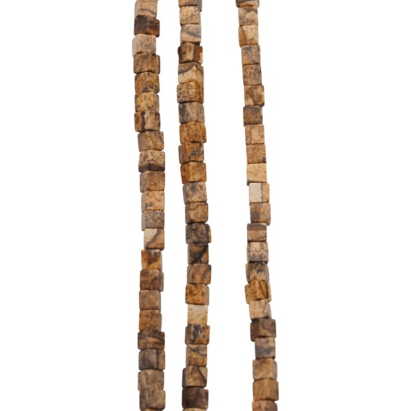 Jaspis cesarski kostka 3 mm (sznur 37,5 cm)