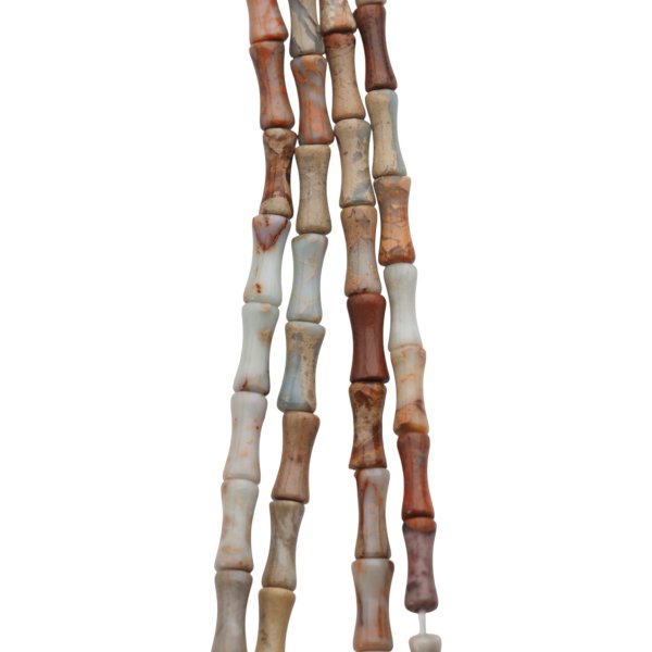 Jaspis cesarski niebieski klepsydry 5x12 mm (sznur 37,5 cm)