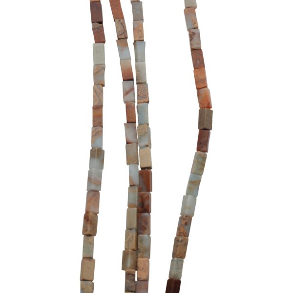 Jaspis cesarski niebieski prostopadłościany 3x6 mm (sznur 37,5 cm)