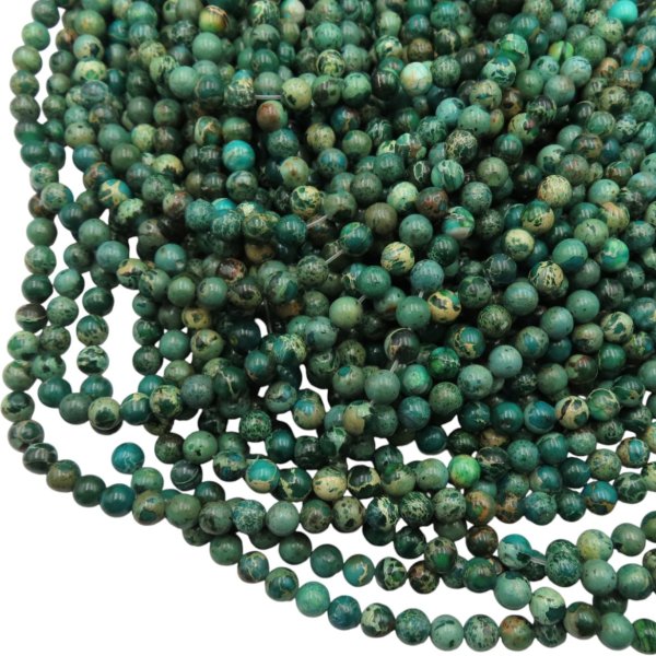 Jaspis cesarski zielony kulki 4, 6, 8 lub 10 mm (sznur)