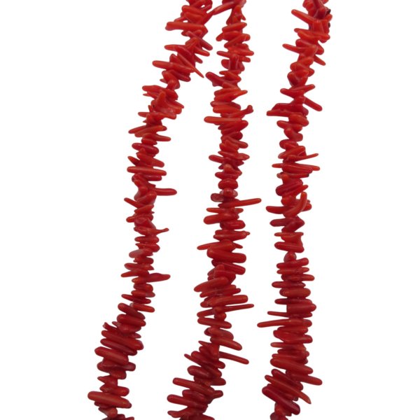 Koral czerwony patyczki 1-2x8-12 (sznur 42 cm)