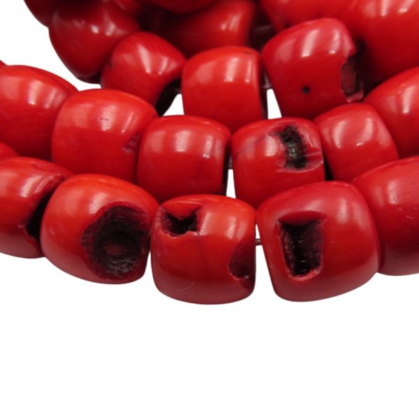 Koral czerwony walce 10-12 (sznur 70 cm)