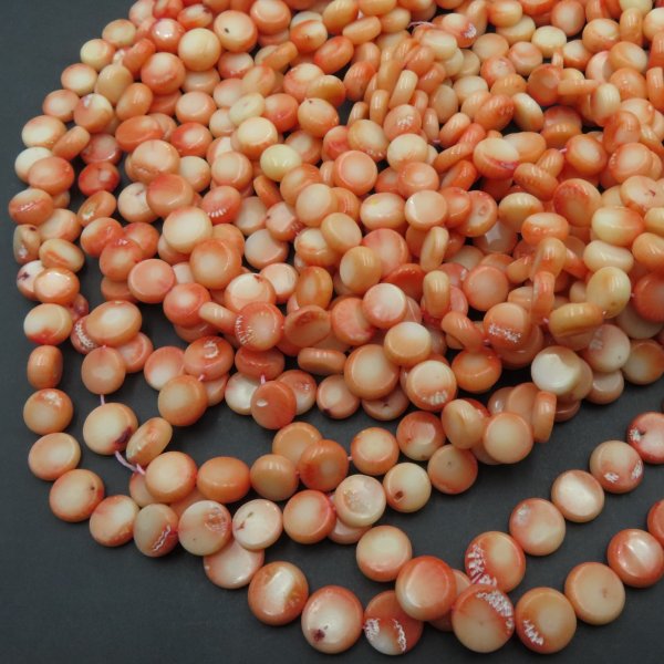 Koral pomarańczowy tabletki 8-10 (sznur 42 cm)