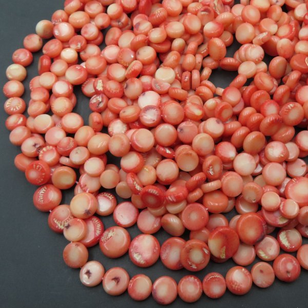 Koral różowy tabletki 8-10 (sznur 42 cm)